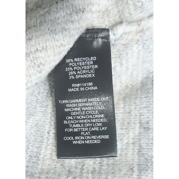 FRYE Women's S The Cozy Aztec Jacquard Luxe Open Front Cardigan Oatmeal Beige - Picture 6 of 6